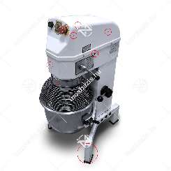 Habverő-keverő-dagasztógép 20 liter 400V Ferrara Mixa Professional esztétikai hibás