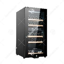 Borhűtő szabadonálló hűtő vitrin kétzónás 68 liter 5 fa polcos ipari Ferrara cool