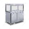 Hűtővitrin alsó hűtött tárolóval 1200x700x1400 mm külső aggregáttal