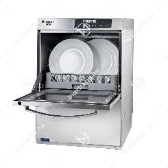 Tányérmosogató gép digitális mosószer adagolóval, ürítő szivattyúval és nyomásfokozóval 6,4 KW 50-es ipari Aqua A5