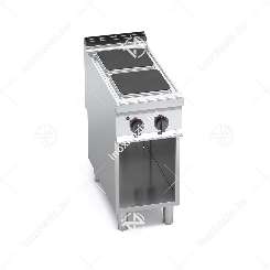 Tűzhely elektromos 2 főzőlapos sütő nélkül főzősorba illeszthető ipari 900Sr BERTO'S
