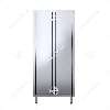 Szekrény nyíló ajtóval rozsdamentes acélból méret: 90x35x196 cm